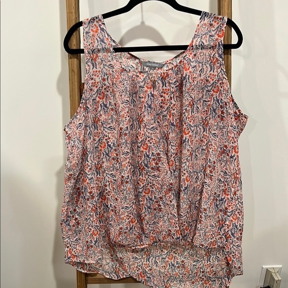 Daisy Fuentes Floral Translucent Tank Top - Picture 1 of 5
